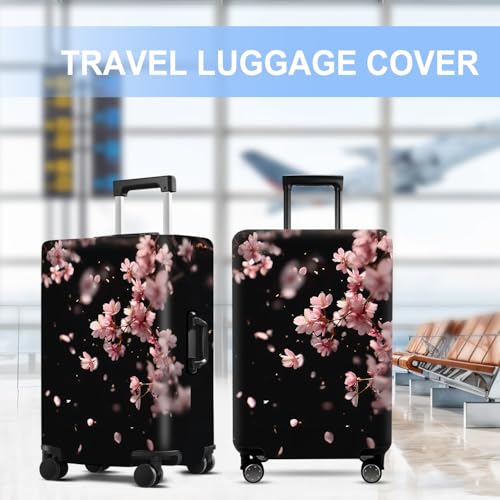 Cherry Blossom Luggage Cover Washable Suitcase Protector Anti (Cherry blossom / S(20-22inch suitcase))