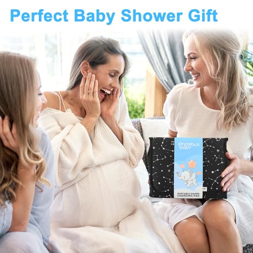 Baby Portable Changing Pad Travel (Black-Star)