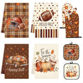 Fall Football Kitchen Decor Set (Brown Fall Football)