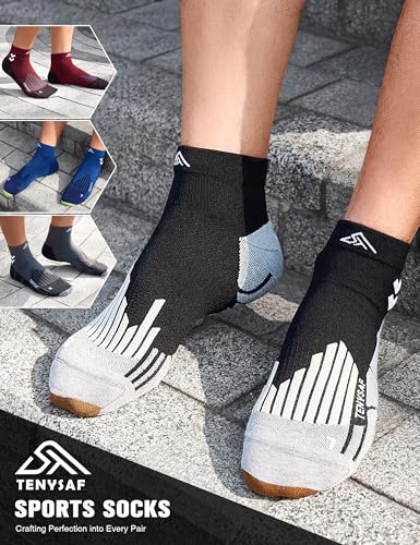 Compression Ankle Running Socks (6-9 / D-blue Gray Green)