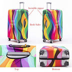 Travelkin Luggage Covers For Suitcase Tsa Approved Suitcase Cover Protector (Colour Stripe / M)