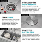 Stainless Steel 30 in Double Bowl Undermount Kitchen Sink KWU112 (Stainless Steel / 30 Inch / Double Bowl Sink)