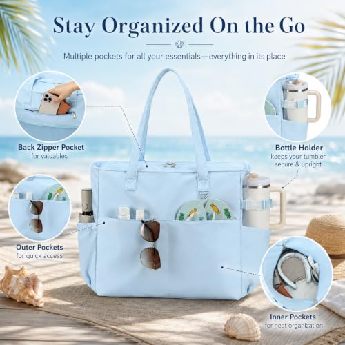 Large Beach Bag for Women (Blue)