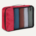 4 Piece Packing Cubes Travel Accessories Set (Red / 1 x Large, 1 x Medium, 1 x Small, 1 x Slim)