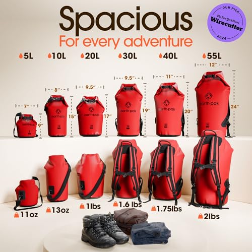 20L Waterproof Dry Bag (20L / Red)