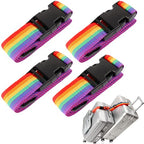 4 Pack Luggage Straps to Connect Bag Multiple Suitcases (4Pcs Multicolor / 45 In Connect)