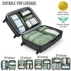 8 Set Packing Cubes for Travel Essentials (20 Matcha & Jungle Green)