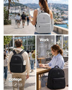 Travel Backpack for Women Men (15.6 inch / Grey)