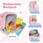 Toddler Backpack for Girls 2 (Butterfly-pink / Neoprene Toddler Backpack)