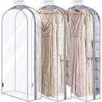 3PK Clear Garment Bags for Hanging Clothes (60" 10.5" Wide 3PK / Clear)