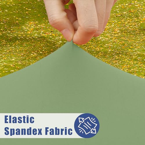 2 Pack Rectangle Spandex Fitted Table Cloth (Sage Green / 48" x 36" (Rectangular))