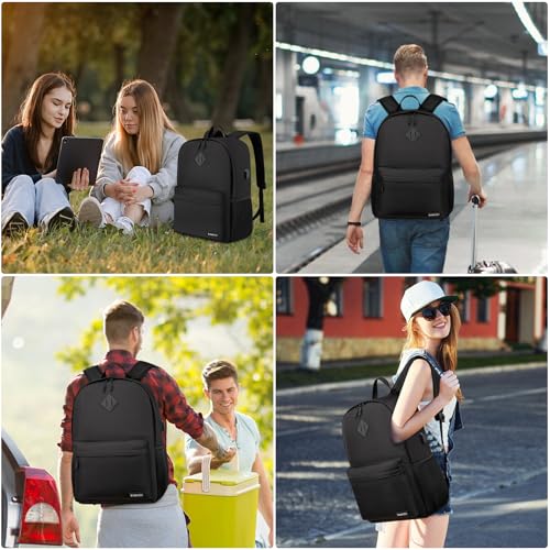 Sturdy High School & College Backpack (Dh56-black / 17.3 Inch)