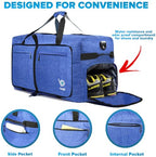 Travel Duffle Bag for Women & Men. Extra Large Foldable Duffel Bags (140L / SnowDepBlue)