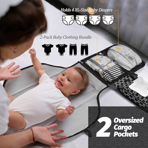 Portable Diaper Changing Pad (Black)