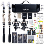 Fishing Rod and Reel Combo (2 Rod & 2 Reel Spinning Fishing Combo - Portable Fishing Rod Bag / 1.8M/6FT - B)