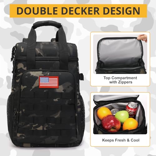 Tactical Backpack Cooler (Black Camo)