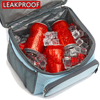Double Layer Cooler Insulated Lunch Bag Adult Lunch Box Large Tote Bag for Men (Light Sky Blue)