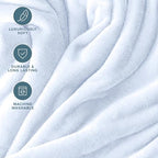 Fleece Blanket Luxury Microplush (Throw/Travel / 09 - Blue Mist)