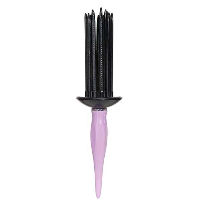 Practical Round Curling Comb Curl Defining Brush Hair Styling Tool for Women for Perfect Hairstyles for Casual Wear or Special Events (purple)