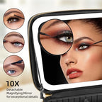 Makeup Case with Mirror and Lights (Pink / Integrated)