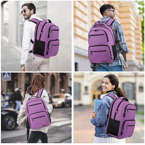 Backpack for Girls Women (Purple / 15.6 Inch)