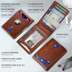 Airtag Wallet for Men (Brick Brown42)