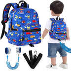 Toddler Backpack Harness Leash (Dark Blue, Blue Link)