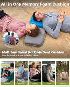 Inflatable Seat Cushion (XL - 1 Pack Grey)