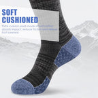 Light Compression Socks for Men Cotton Crew Socks Breathable Moisture Wicking Cushion Running Hiking Socks 3 (Small / Z-black+navy Blue+denim Blue+grey+white(5 Pairs))