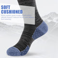 Light Compression Socks for Men Cotton Crew Socks Breathable Moisture Wicking Cushion Running Hiking Socks 3 (Medium / Z-white(3 Pairs))