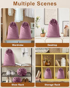 2 Pcs Shoe Bags for Travel (Parfait Pink / 17.3"x12.6")