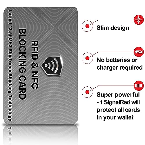 2 Pack RFID Blocking Card for Credit Debit ID Card (Grey)