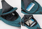 Crossbody Sling Backpack Sling Bag Travel Hiking Chest Bags Daypack (B-teal Blue / Small)