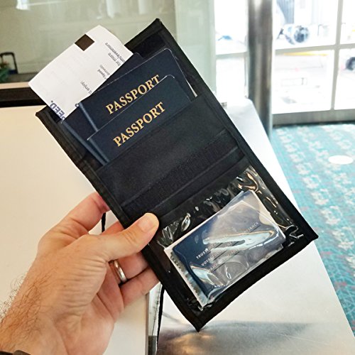 2 Pack Travel Passport Wallet (Assorted Colors (Black / Royal Blue) / 2 Pack)