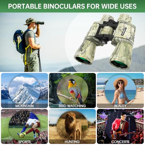 20x50 High Powered Binoculars for Adults (Green Camouflage)