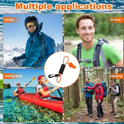 Whistle with Lanyard Safety Boat Whistle (Orange and Balck)