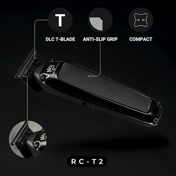 Royal Clips- Fade Kit 2.0 Trimmer- 7200rpm Professional Hair Trimmer for Men- Zero-Gap DLC Blade- Cordless & Rechargeable- Barber and Home Use-Holiday Gift for Men, Fathers, Brothers & Barbers (Black)