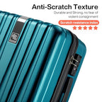 Luggage Sets 2 piece Carry On Luggage with Wheels PC Hard Shell Suitcases Lightweight Checked Travel Luggage Large Travel Suitcase Woman Men 20 (2 Pc Set (20/29) / Caribbean Blue)
