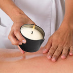 All Natural Soy Wax Warm Body Massage Oil Candle for Relaxation & Skin Care, Home Scented Aromatherapy Candle Gift Set Cream Cherry Scent 2.35 OZ