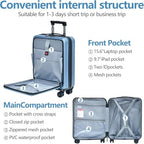 2pcs 20 28" Luggage Set (Ice Blue / 20/28 Inch)