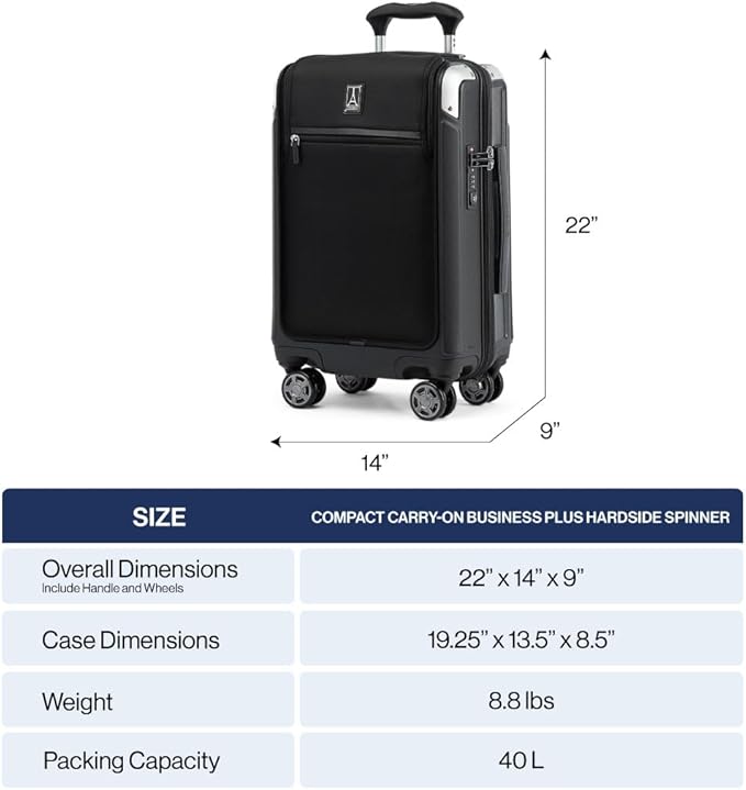 Travelpro Platinum Elite Hardside Expandable Carry on Luggage, 8 Wheel Spinner - Image 6