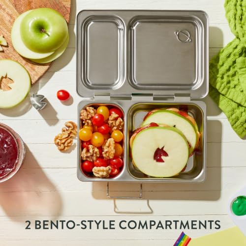 Recycled Shuttle Stainless Steel Lunch Box for Kids and Adults (2 Compartments)