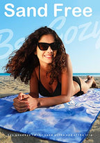 Microfiber Beach Towel (2 Pack Blue Comb / 32x71 Inch)