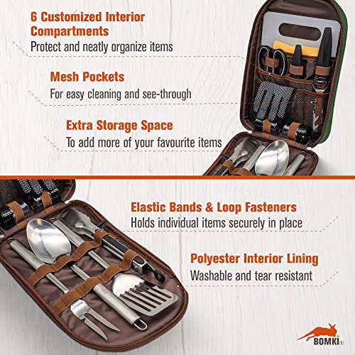 Grilling & Camping Cooking Utensils Set (Green Lite)