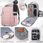 Camera Bag for DSLR SLR Mirrorless Camera (Pink / Medium)