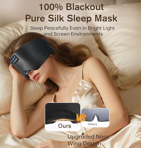 Luxurious Silk Soft Sleep Mask (Black 3c)
