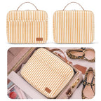Hanging Travel Toiletry Bag (Orange Strip)