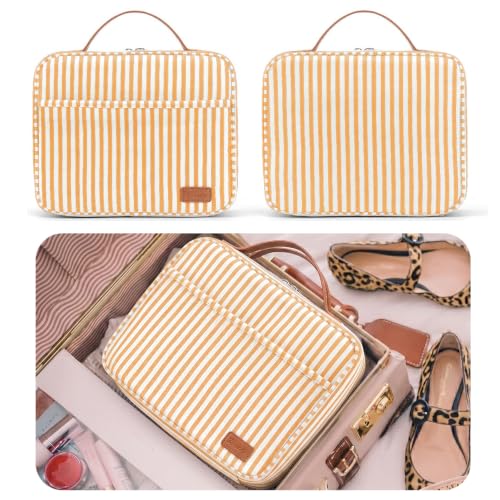 Hanging Travel Toiletry Bag (Orange Strip)