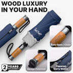 Compact Travel Umbrella for Rain (Dark Blue)