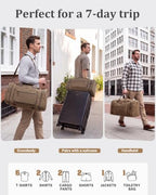 Canvas Duffle Bag (Coffee / X-Large-60L (With Toiletry Bag))